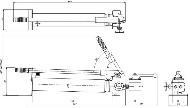 Cấu tạo bơm tay thủy lực 2 chiều Cấu tạo bơm tay thủy lực 2 chiều